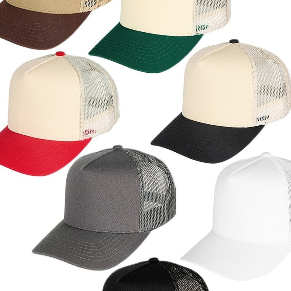 Multi Color Cotton Mesh Back Adjustable Snapback Strap Trucker Hat Baseball Cap